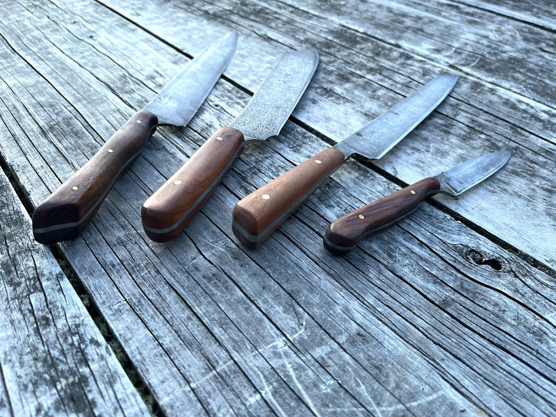 Wanaka Knife making Mt Iron Knives Damascus - Hunter